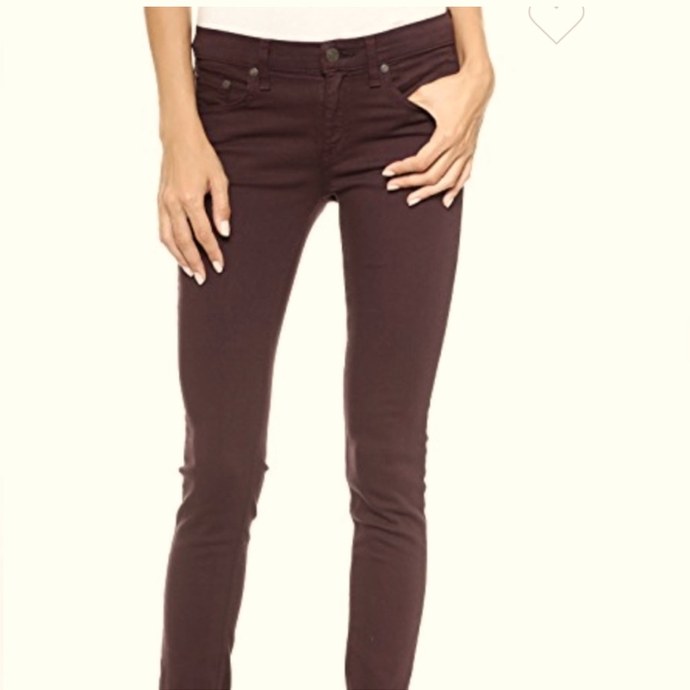 rag & bone skinny jeans wine size 24